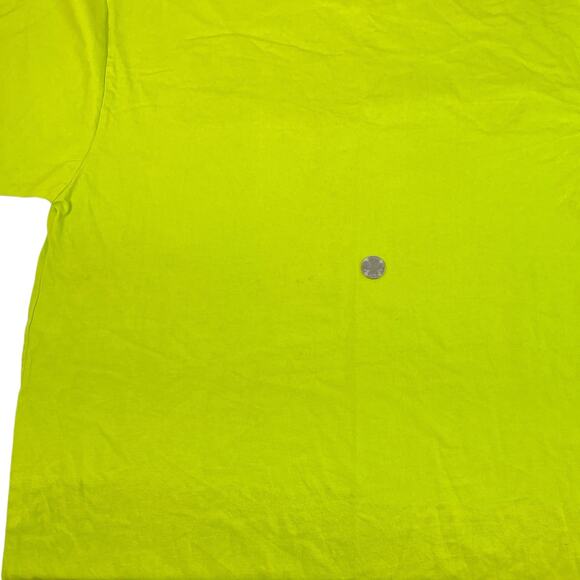 Vintage SouthPole Men's Shirt Size 4XL Y2k Black Spell Out Embellished YllwGreen - Picture 8 of 9